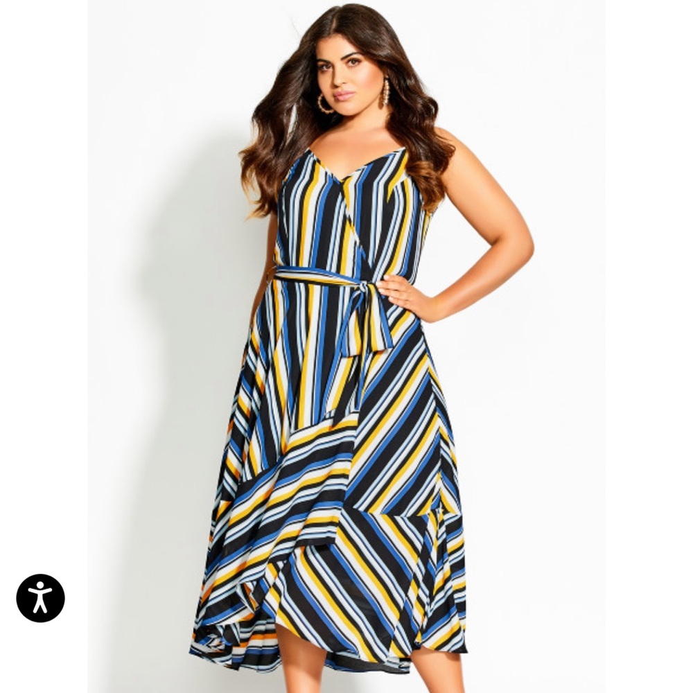 NWT City Chic Dress Sol Stripe